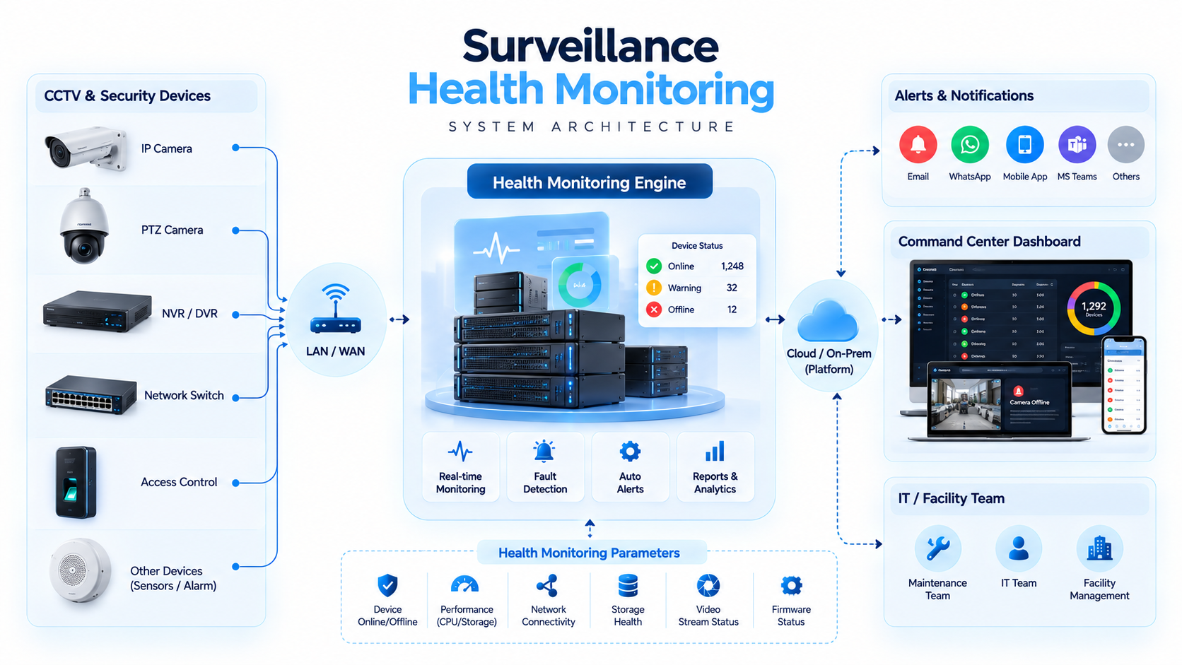 Surveillance Health Monitoring System Architecture
