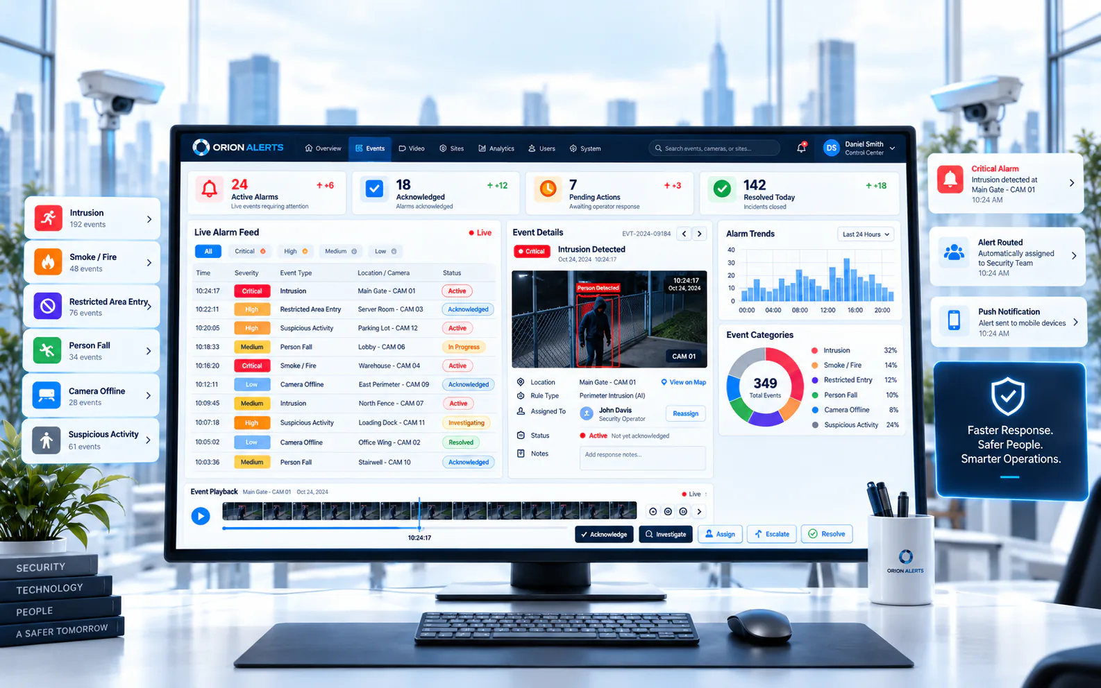 Event & Alarm Management in OrionAlerts VMS