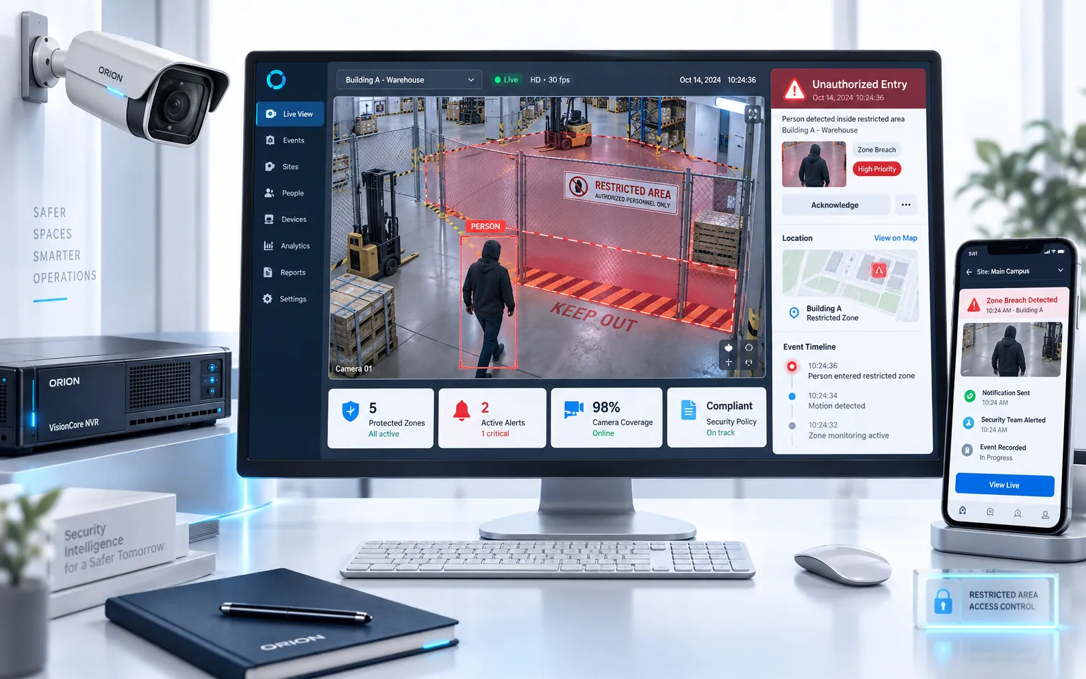 Instant Event Detection & Smart Alerts in OrionAlerts AI Vision