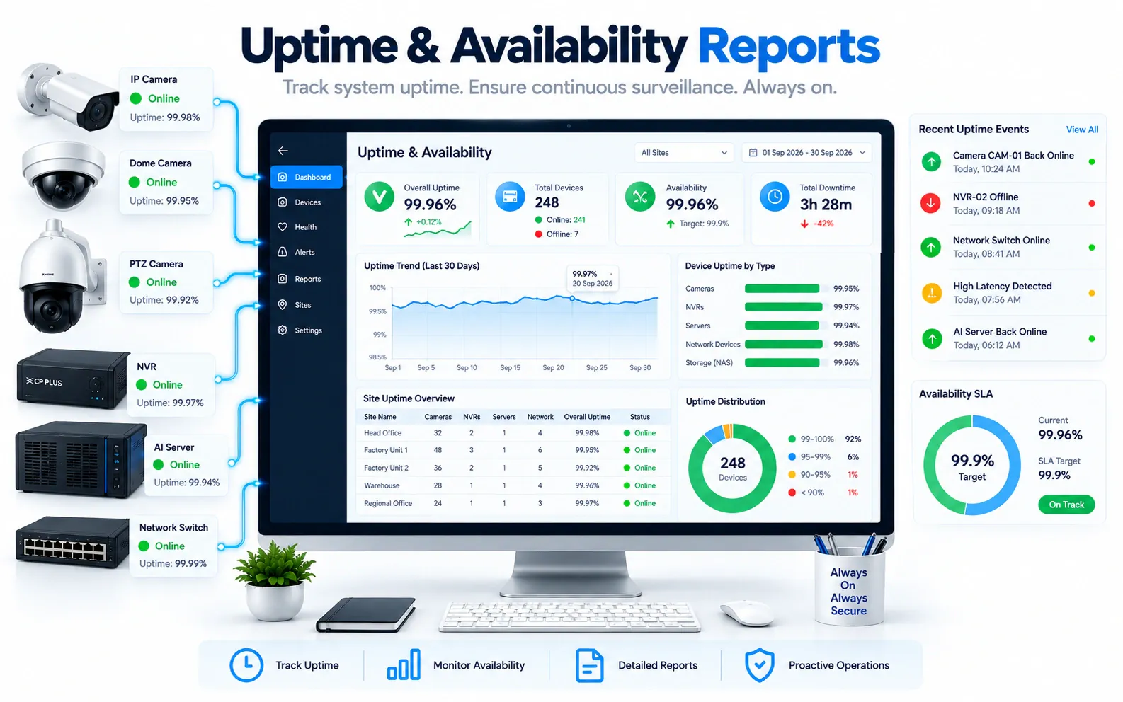 Uptime & Availability Reports in OrionAlerts Health Monitoring
